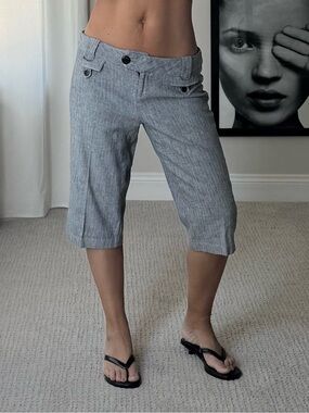 Joe Benbasset Gray Capri Pants y2k low rise